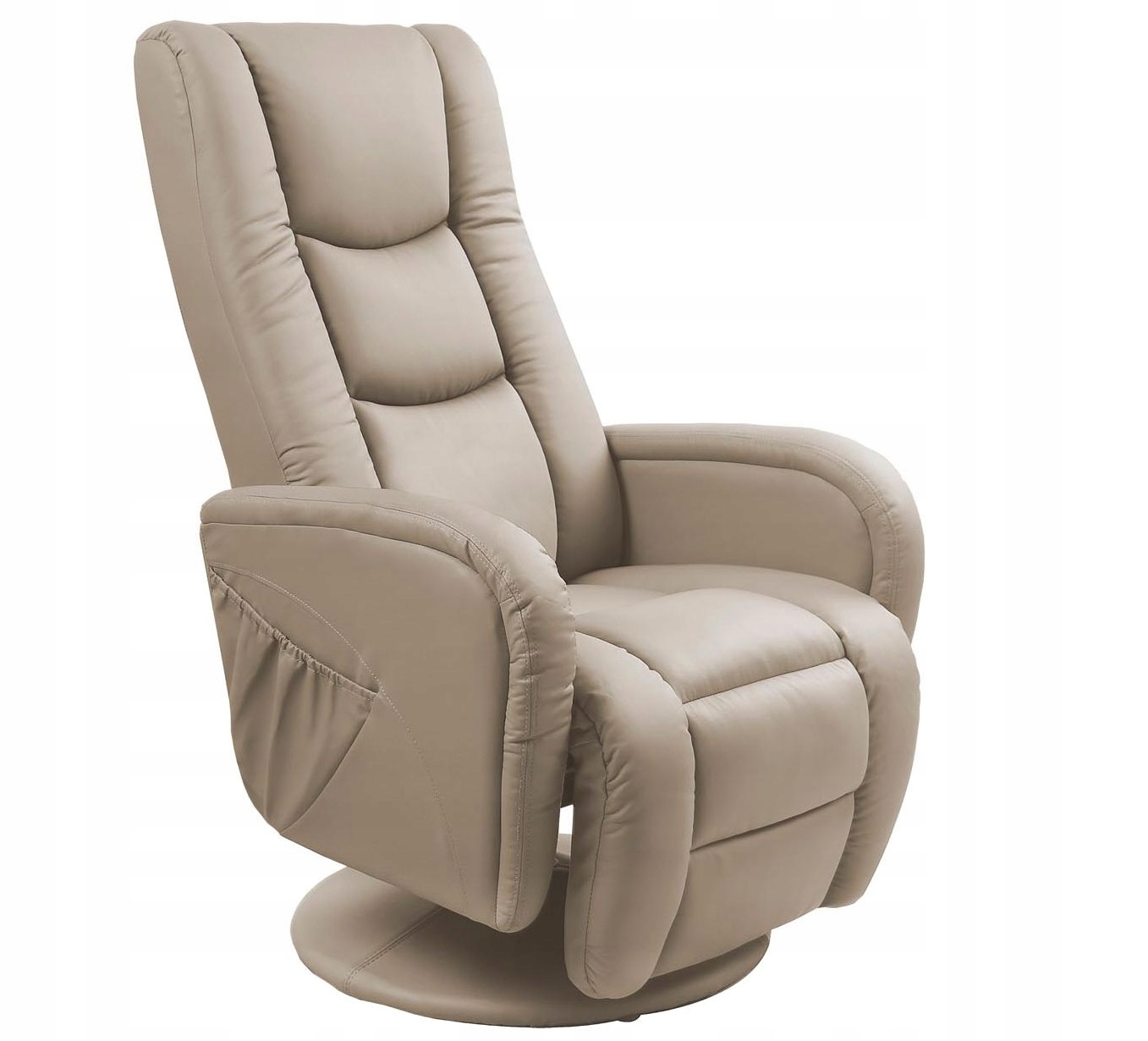 Fotel Obrotowy Pulsar Rozkładany Masaż Cappuccino