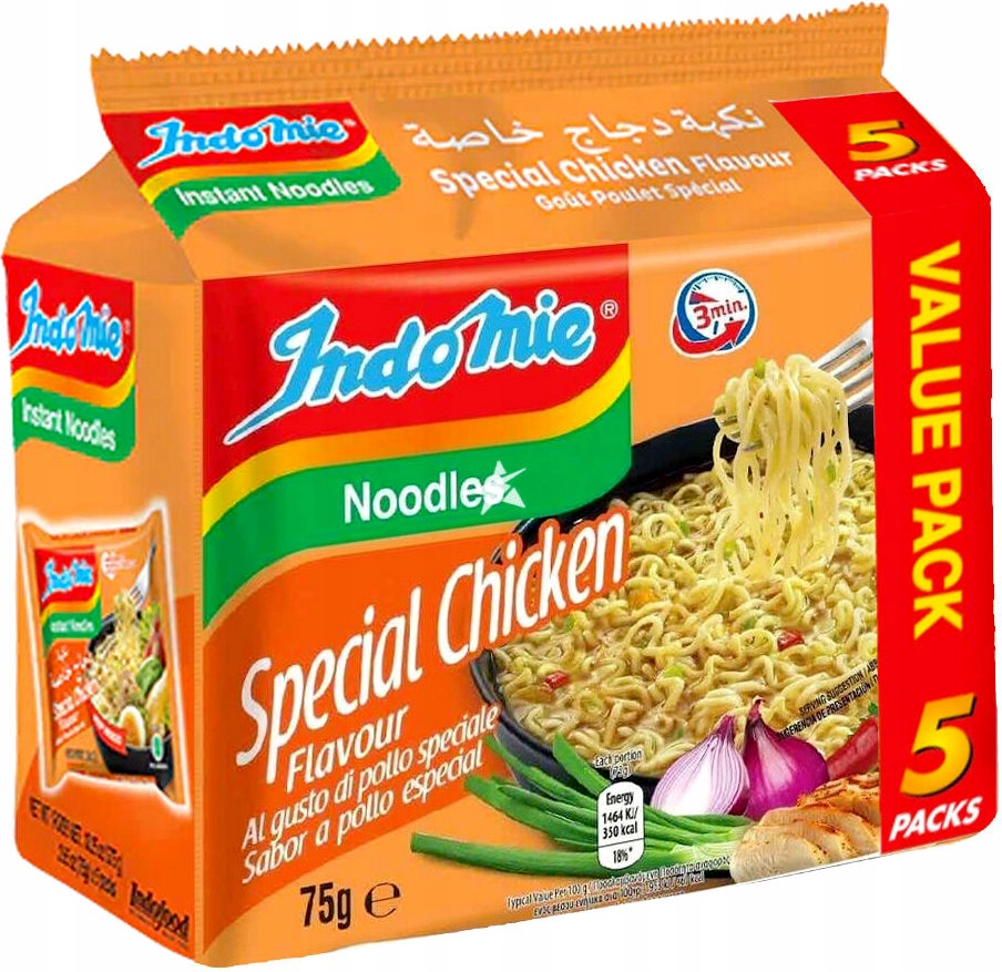 Levně 4x Instantní těstovinová polévka s kuřecí příchutí Special Chicken 5 x 75 g Indomie