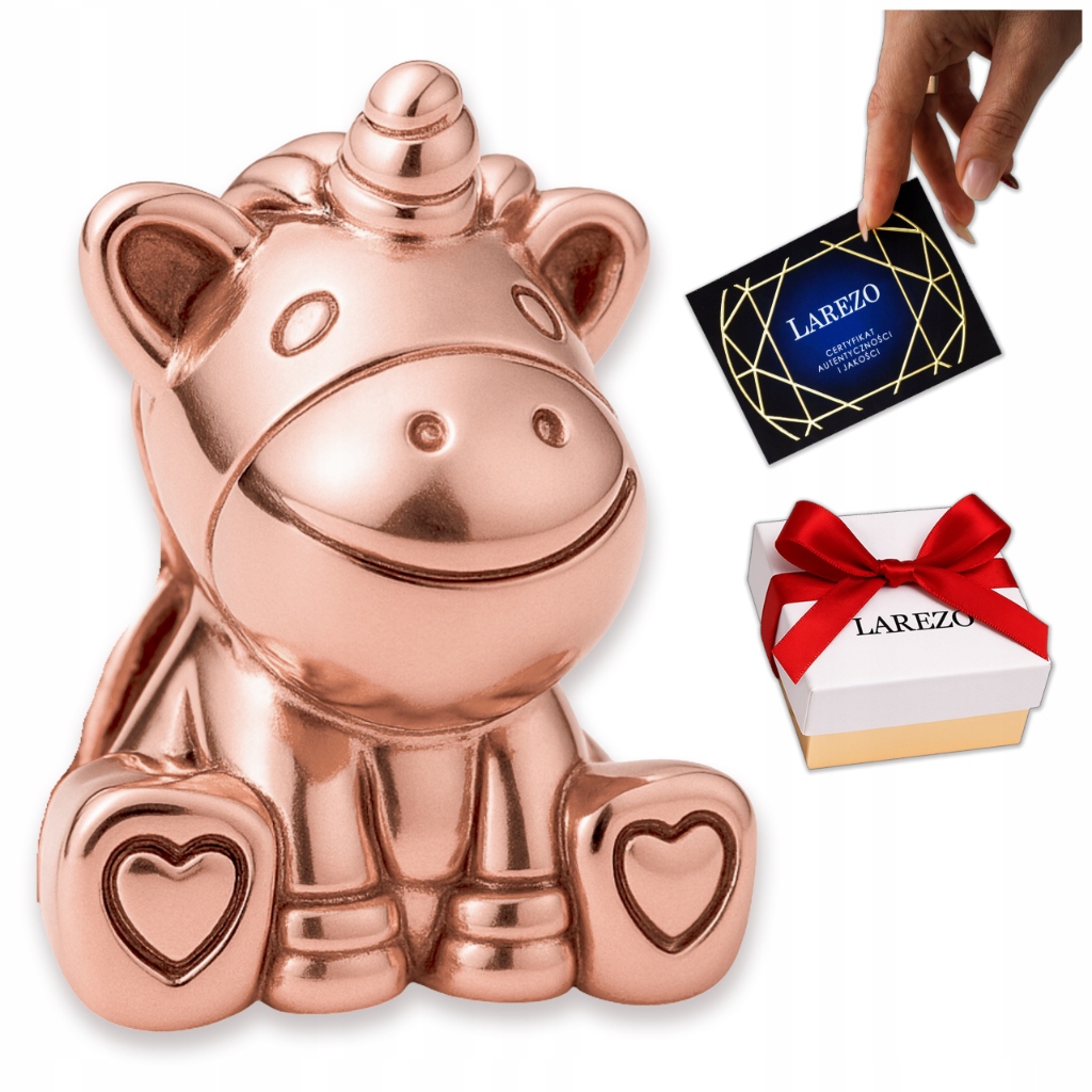 Přívěsek Jednorožec růžové zlato stříbro 925