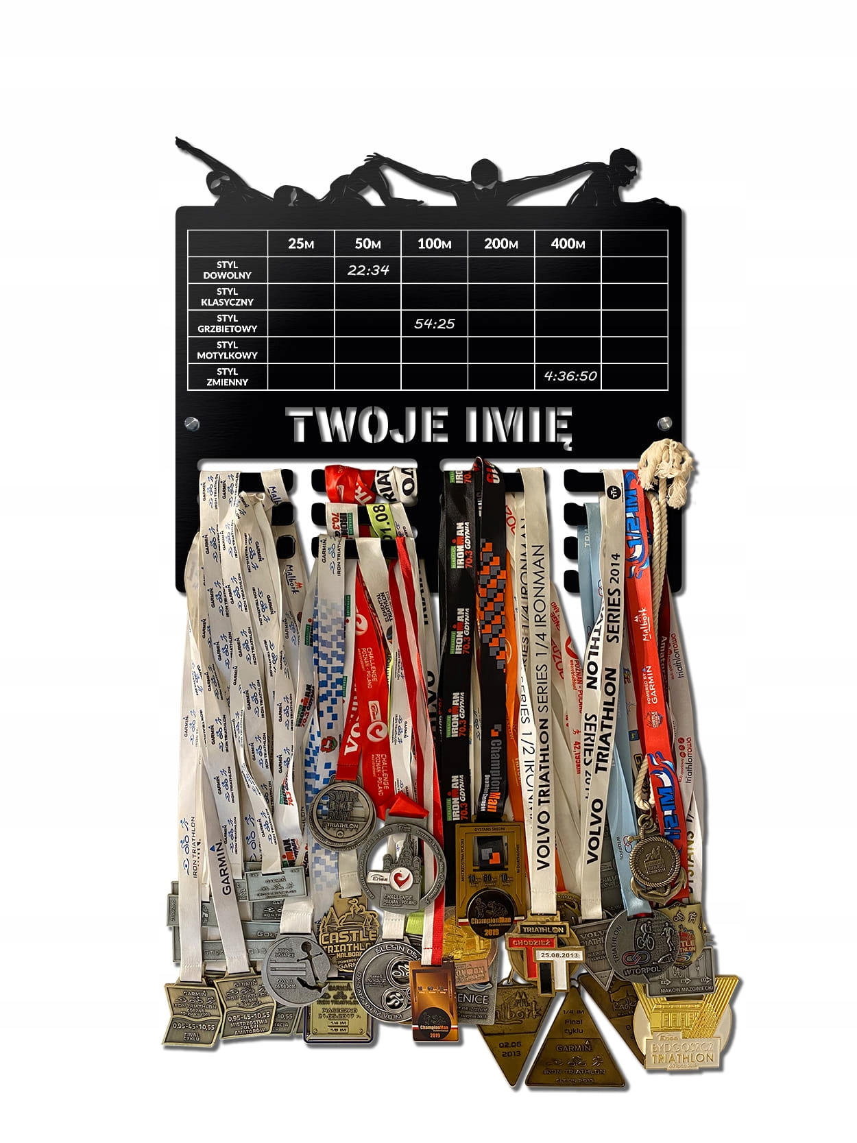 Wieszak na medale Pływanie twoje Rekordy twoje imię dowolny tekst 415.1