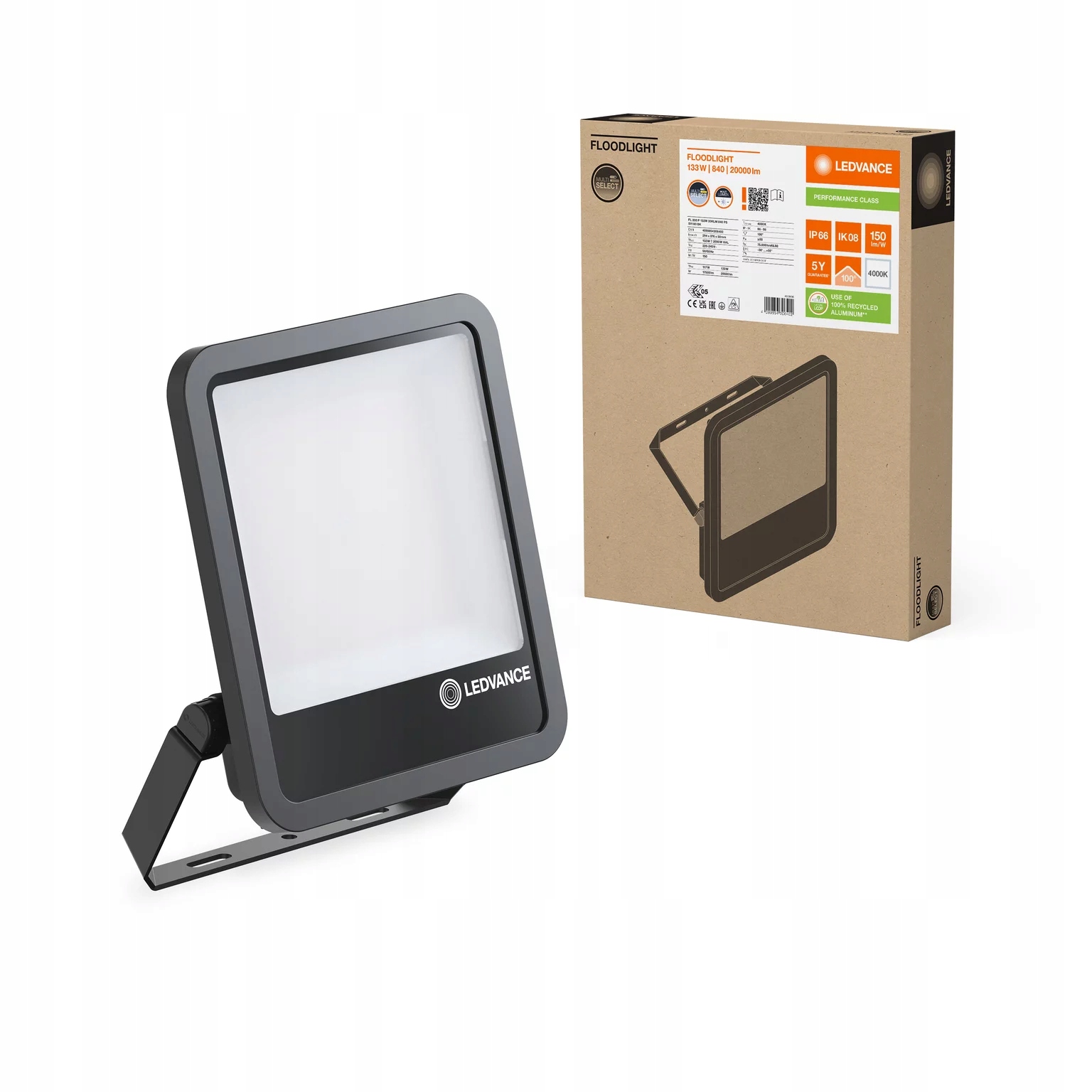 Led Osvetlovač 133W 4000K 20000lm Neutrálna Farba Čierna IP66 Ledvance