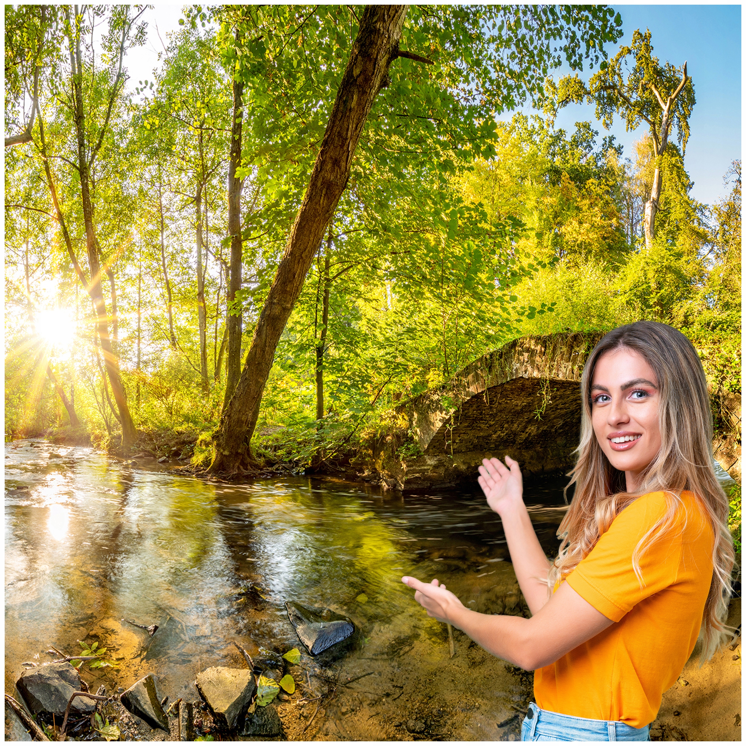 Fototapeta 3D Obývací Pokoj Ložnice Les Stromy Slunce 588x280 P06F