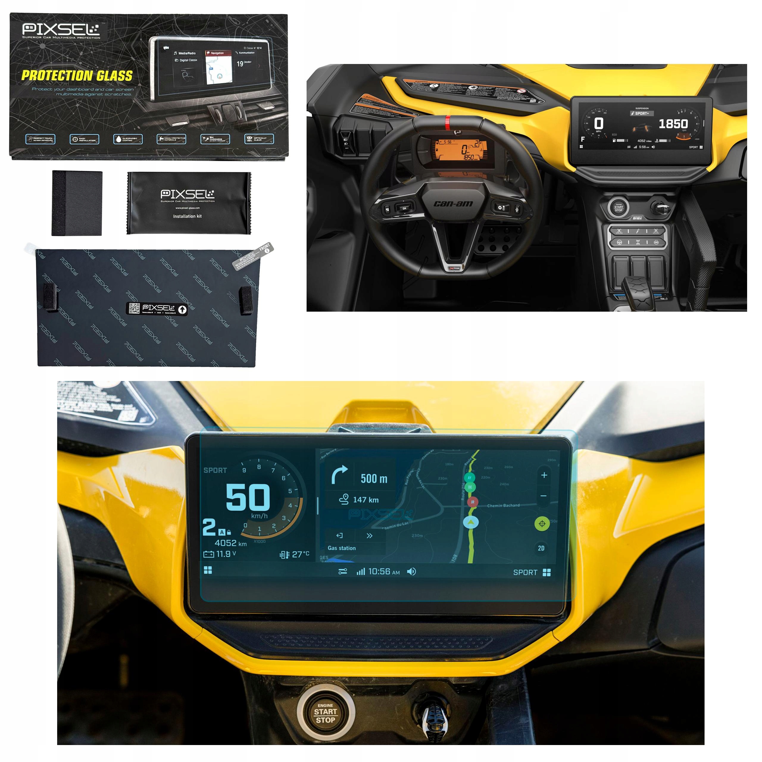 Antyodciskowe Matowe Szkło Ochronne Brp Can-am Maverick R 2024-10.25“