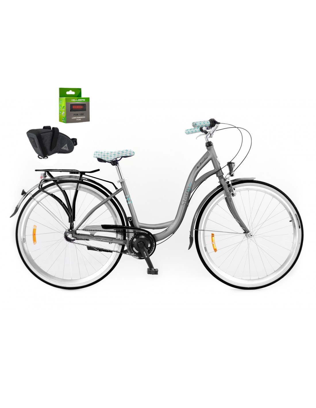 Rower 28 Storm Barcelona D Nexus-3 srebrny mat