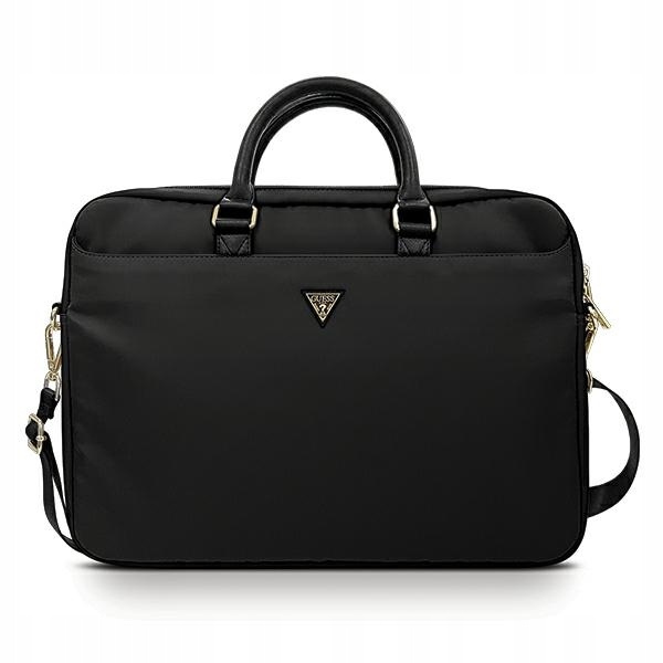 Guess Taška GUCB15NTMLBK puzdro na notebook 16" čierna Nylon Triangle Log