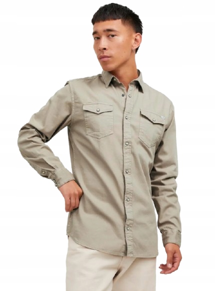 Jack&jones Pánská Košile Béžová Hladká Casual M 6EA