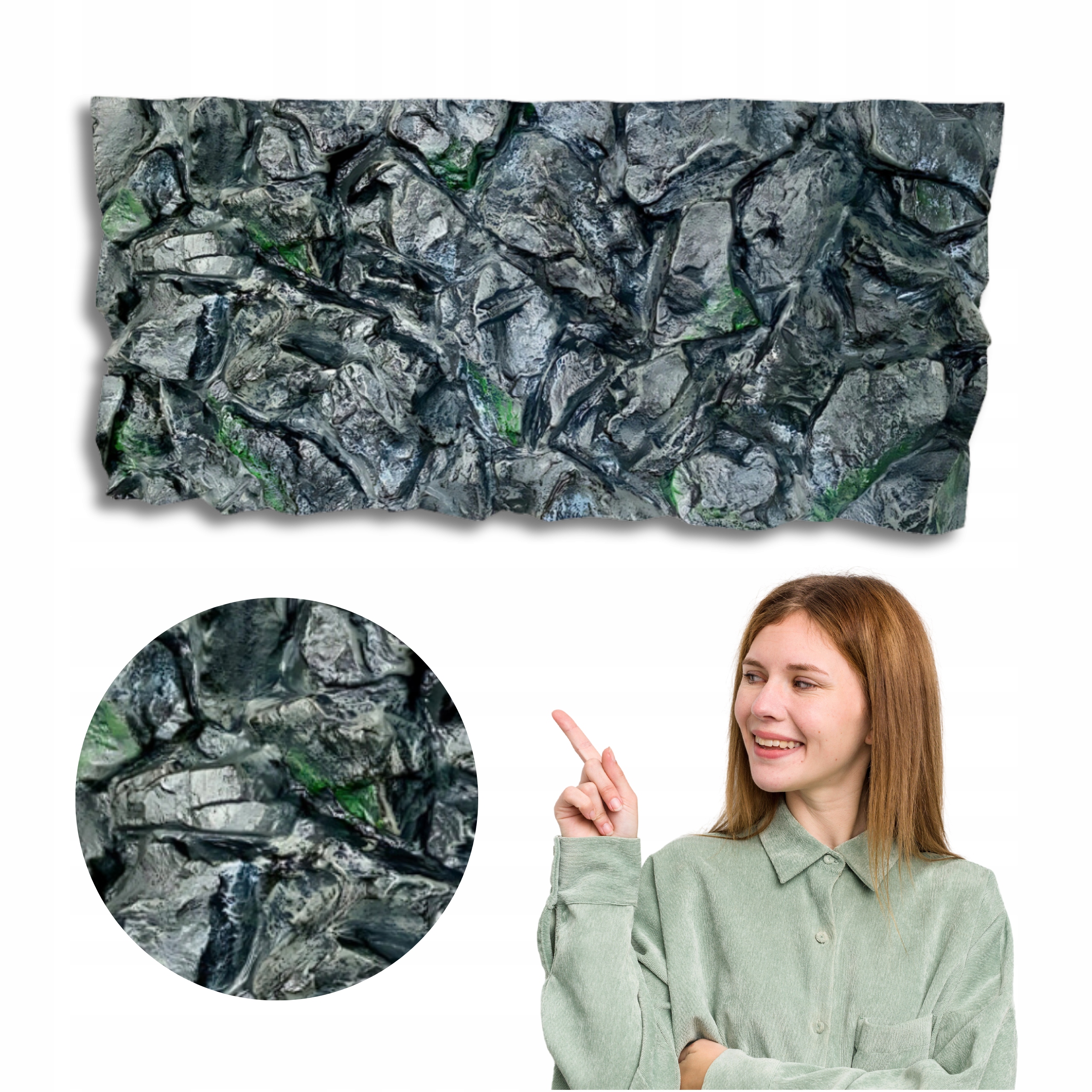 Levně Pozadí Pro Akvárium Strukturální Vnitřní Vz.2 100/40 Sl 37x97,5 cm Plastiko