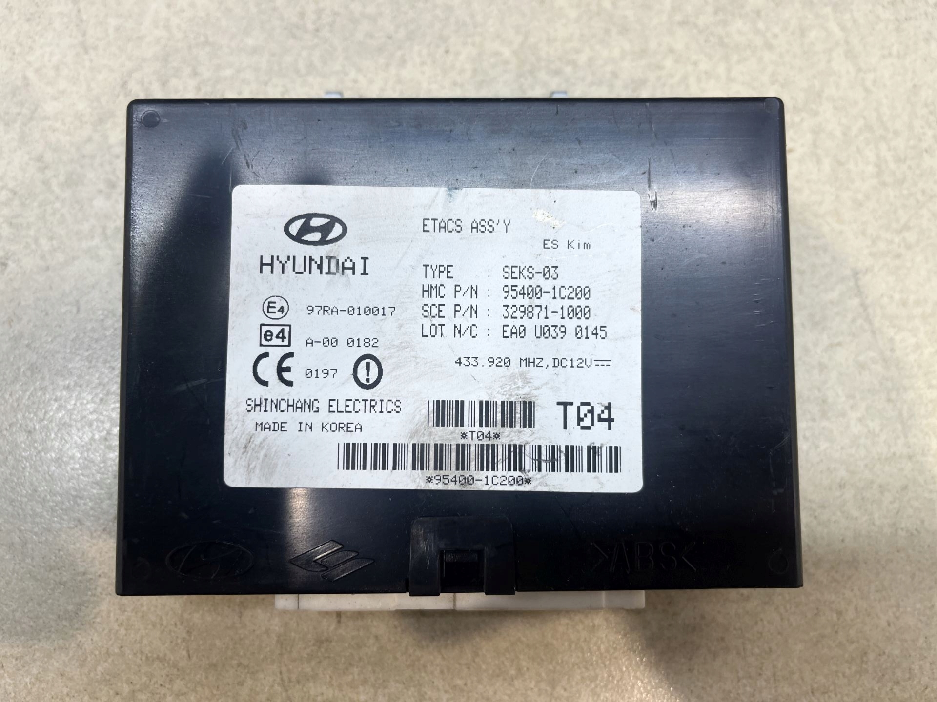 module IMMOBILAIZERA HYUNDAI GETZ 1.3 954001C200