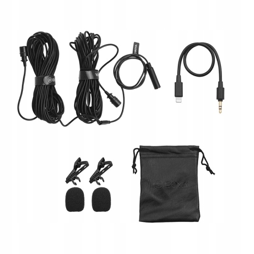 Boya BY-M2D - mikrofon krawatowy do iPhone / iPad, złącze Lightning Model BY-M2D