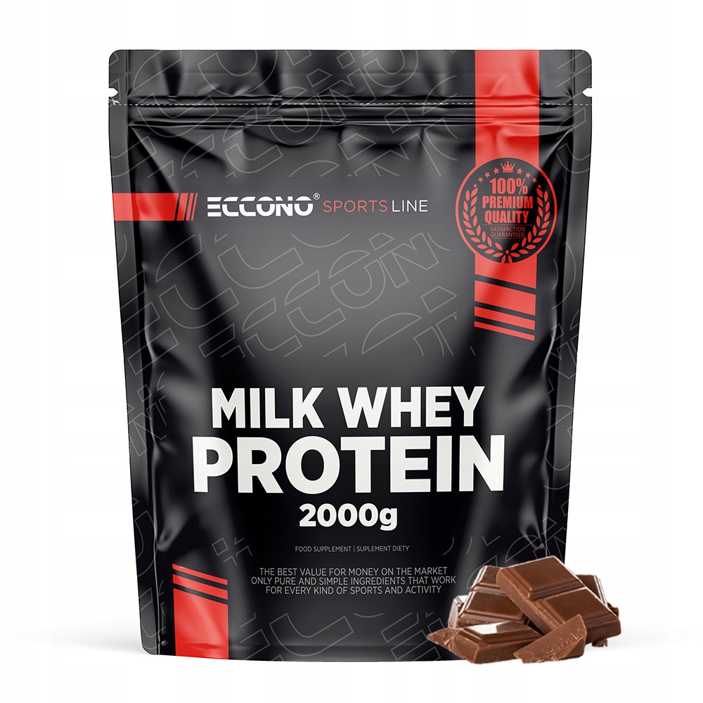 Eccono Milk Whey Protein 2KG Bílkoviny Na Noc Kasein Wpc Glycin Glutamin Č