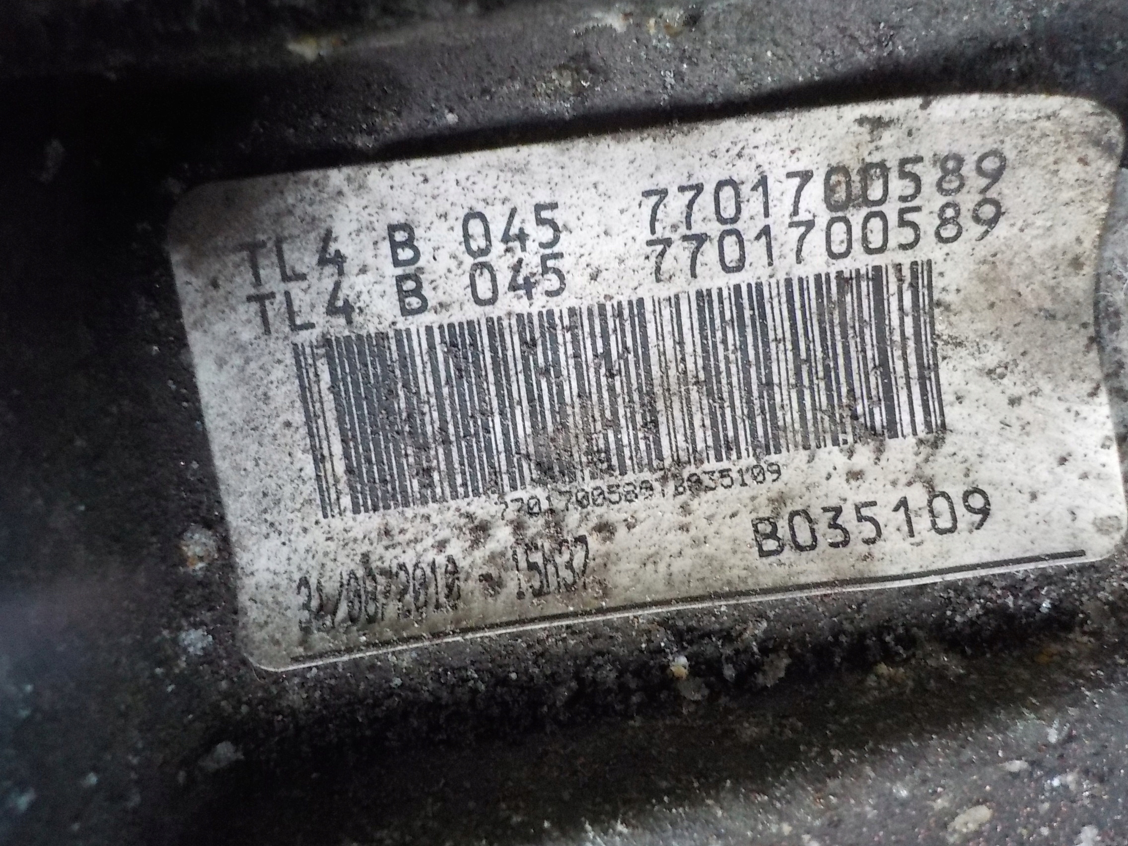 TL4B045 - КОРОБКА ПЕРЕДАЧ RENALUT FLUENCE 7701700589 6BIEG