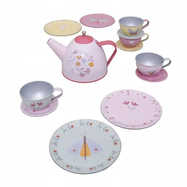 

Zestaw Tea set Flowers Butterflies Little Dutch