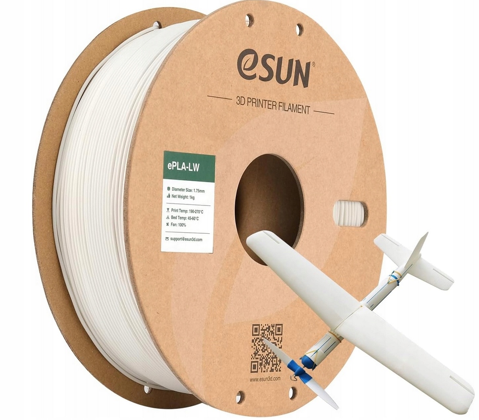 ESUN filament PLA-LW lekki do modeli samolotów naturalny 1.75 mm 1 kg