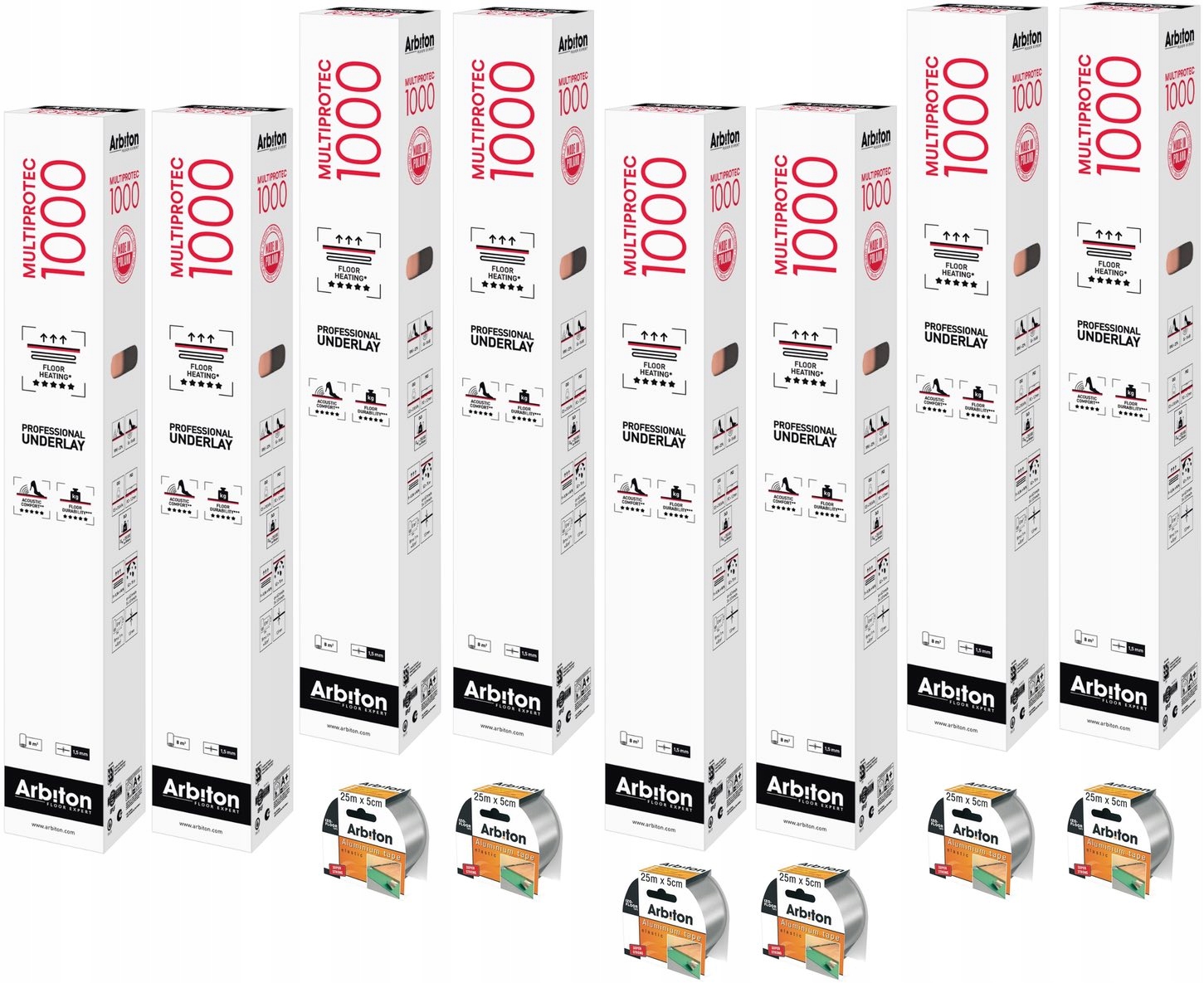 

Multiprotec 1000 ogrzewanie podłogowe 64m2 +6taśm