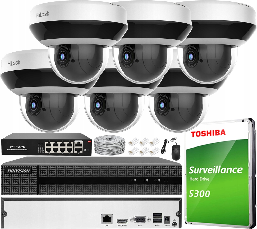 Sada pro monitorování Hikvision CCTV-KIT6-PTZ-4MP-8CH