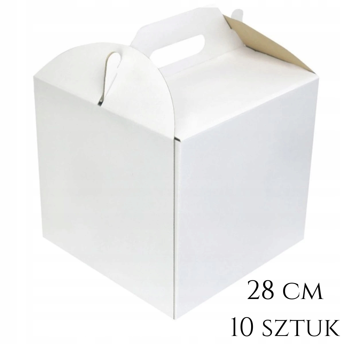 Opakowanie Wysokie 28x28x25 Białe pudełko 10 szt.