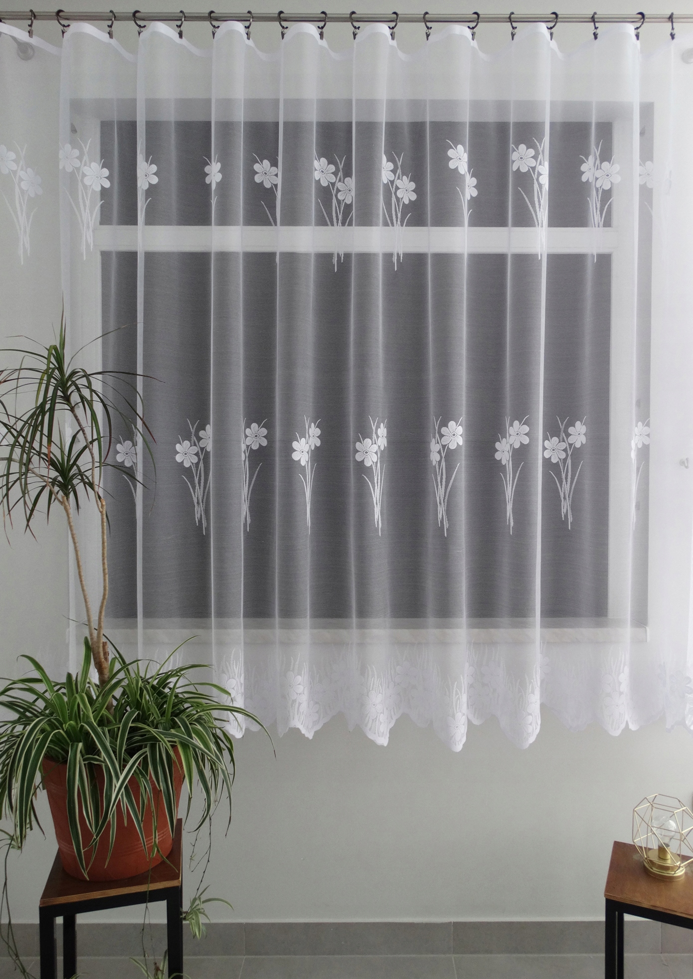 Mg Záclona žakár 90292 Bílá 500x250 cm Hotová S Páskou M