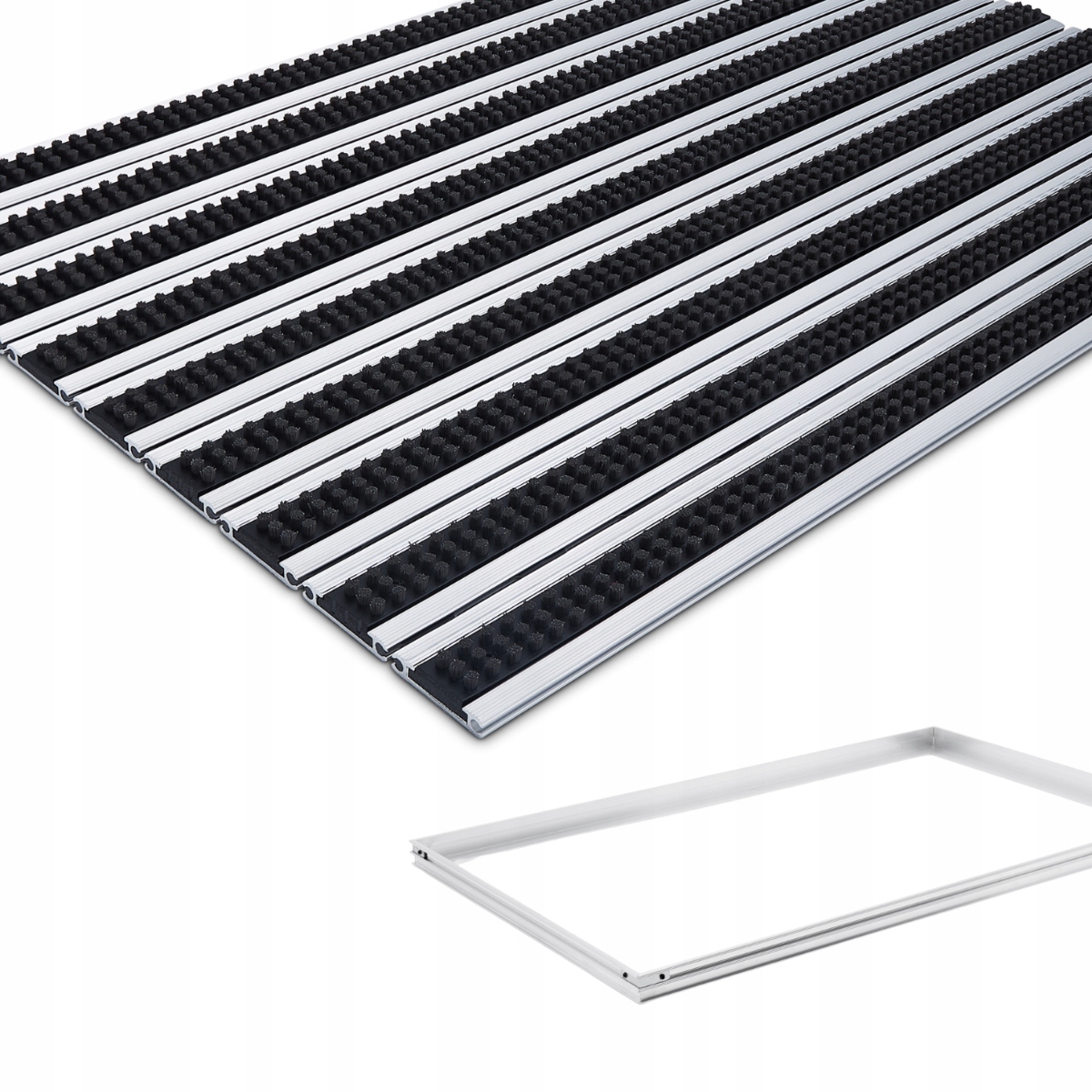 Polentex Aluminiová Rohožka Pod Dvere Kefová Podložka Rámček 150x120