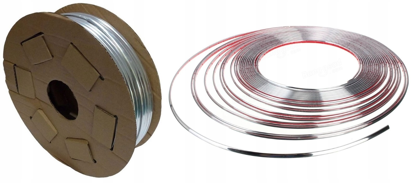 Listwa Chrom 6mm Rolka 100m Samochodowa Ozdobna Chromowana Samoprzylepna