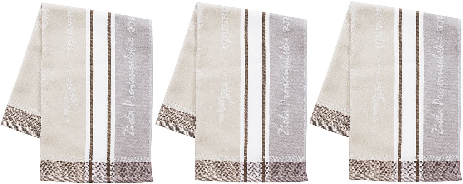 KOMPLET 3 RĘCZNIKÓW PROVENCE 50X70 BAWEŁNA EGIPSKA