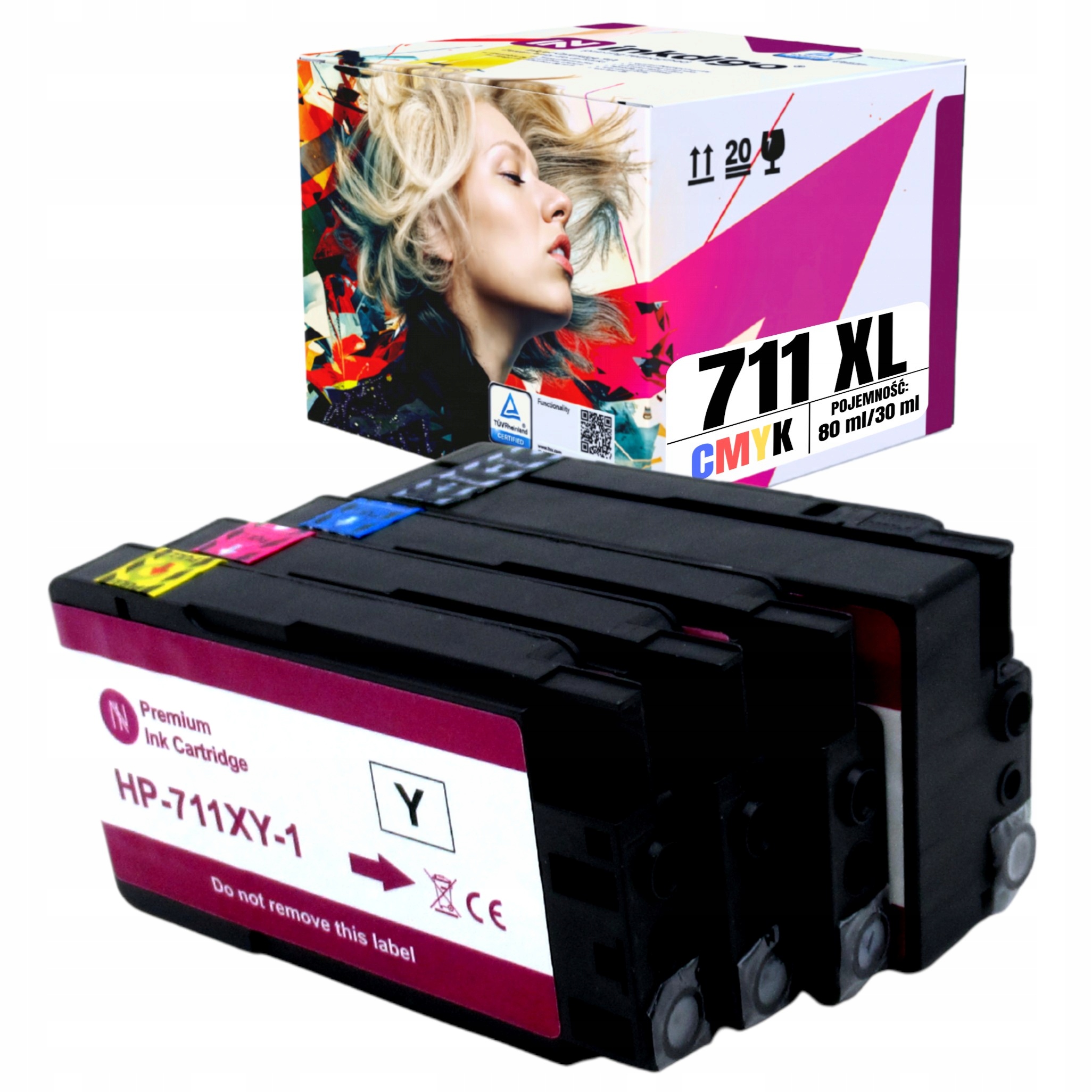 4 Tusze Inkdigo do drukarki Hp Designjet T120 T520