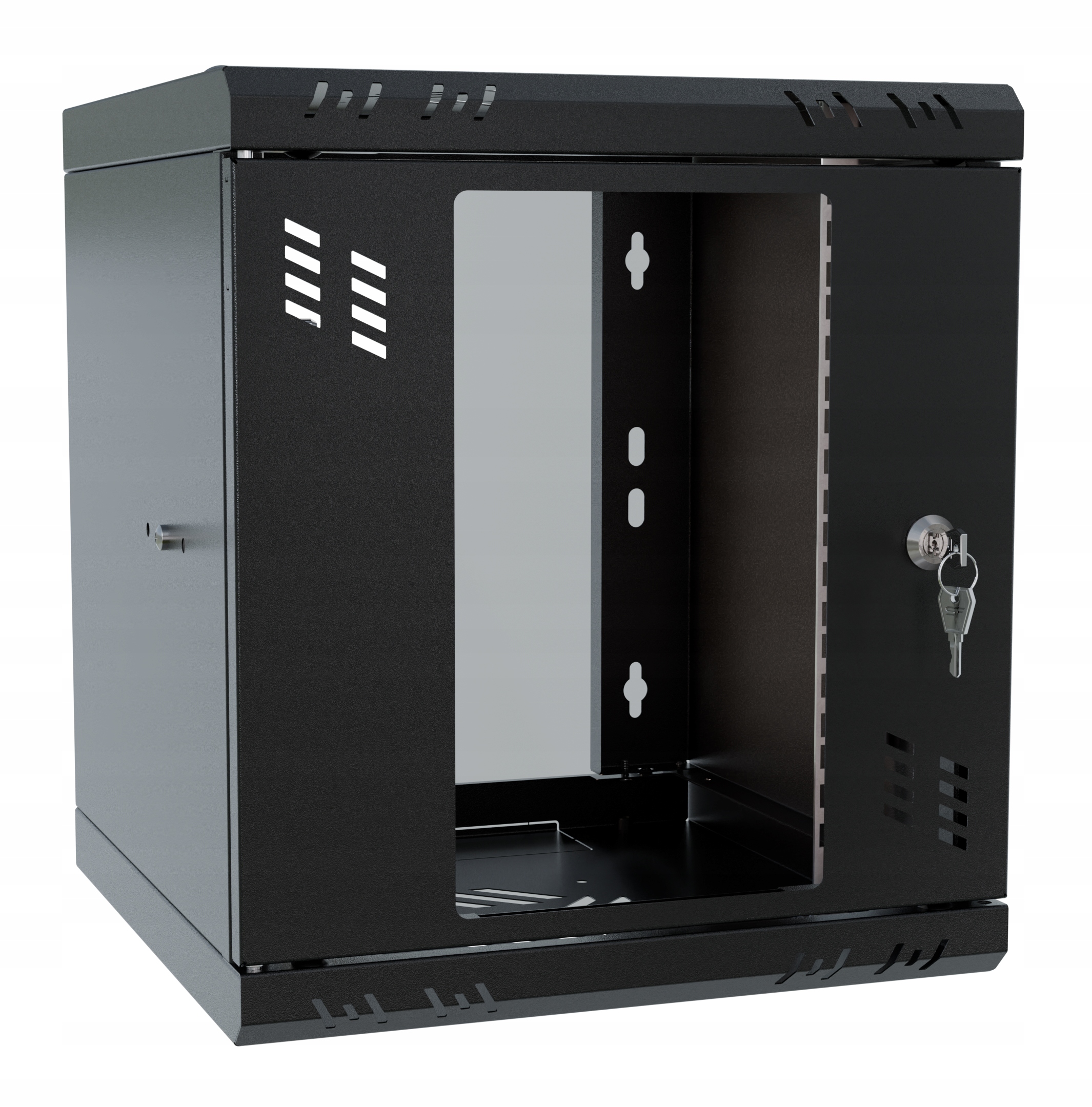 Skříň Serverová Rack 10" 6U 300 mm Dveře se sklem Černá Stalflex