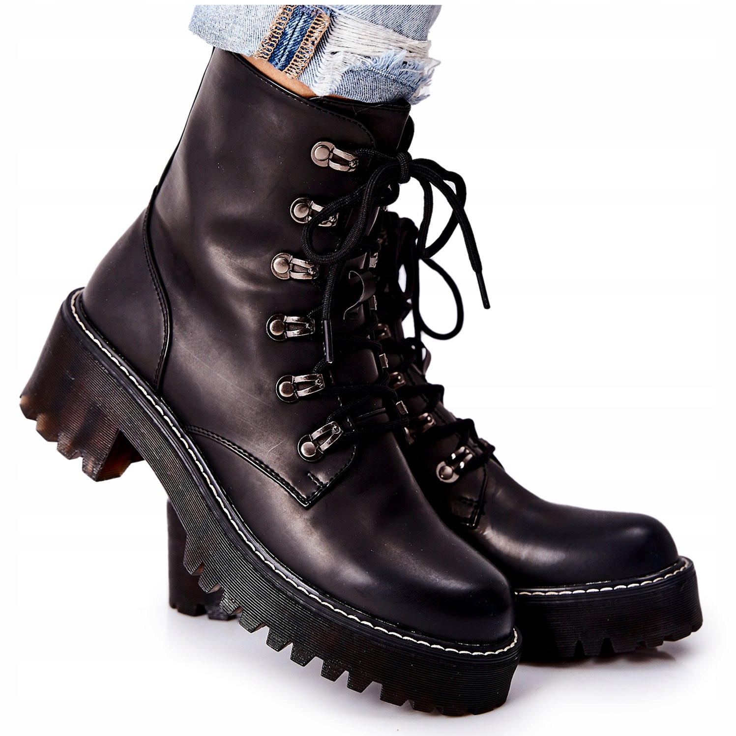 

Botki Damskie Workery Czarne Magris r.38