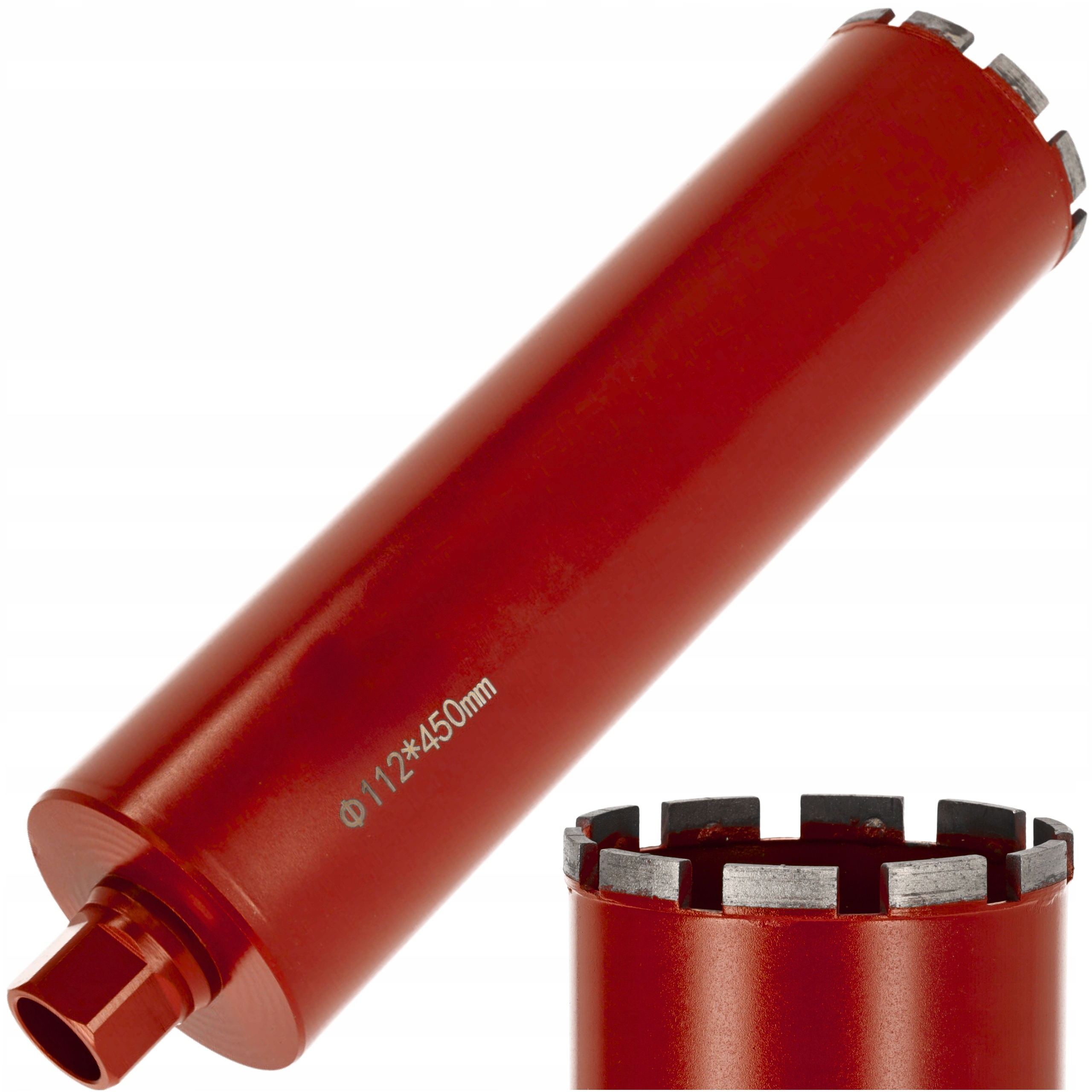 Wiertło Koronowe Diamentowe Do Betonu 112 x 450mm Wiertnica Otwornica Unc