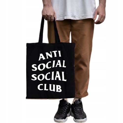 

Torba bawełniana ekologiczna czarna AntiSocialClub