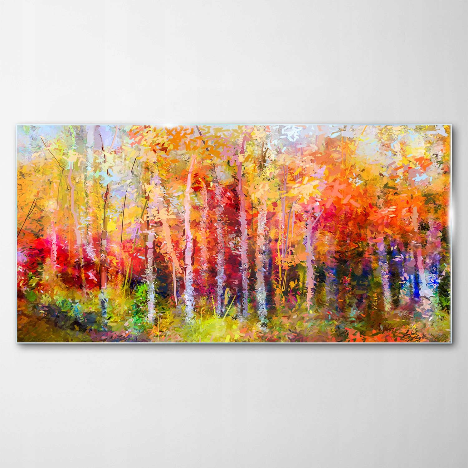 Sklenený obraz Dekor Krajina Jeseň Stromy 100x50