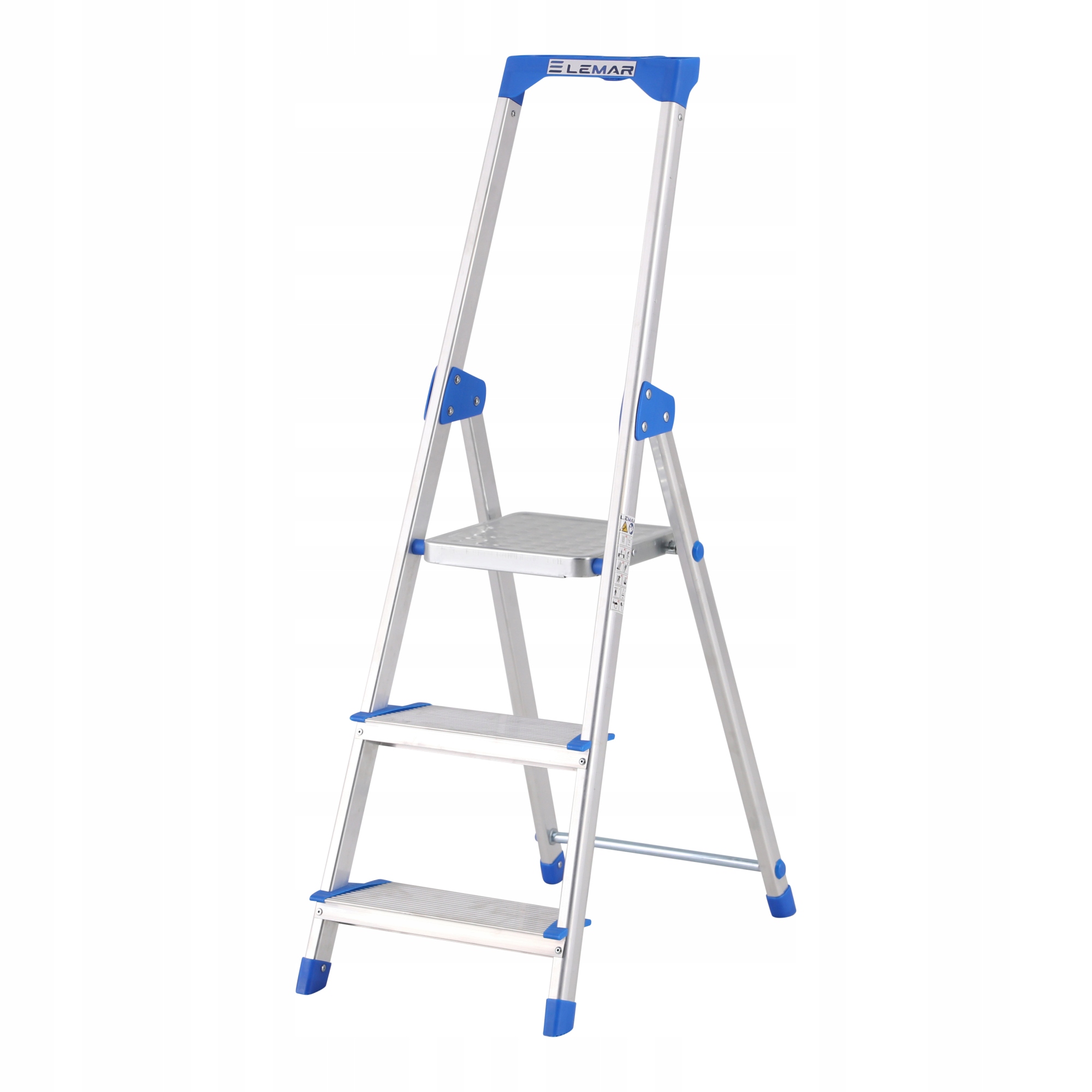 Žebřík jednostranný 3-stupňový hliníkový Wide Step Lemar 020203