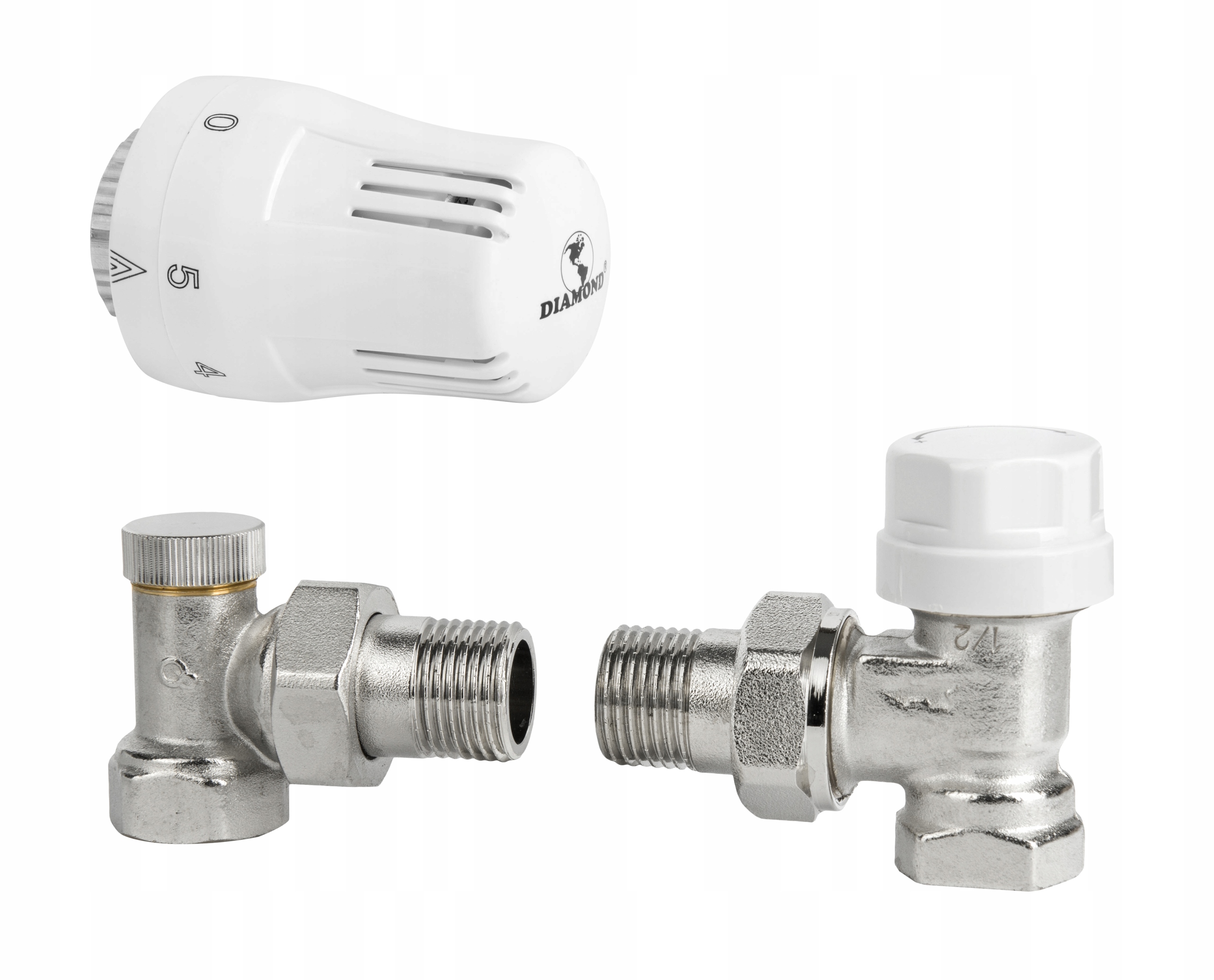 

Zestaw termostatyczny kątowy DN15