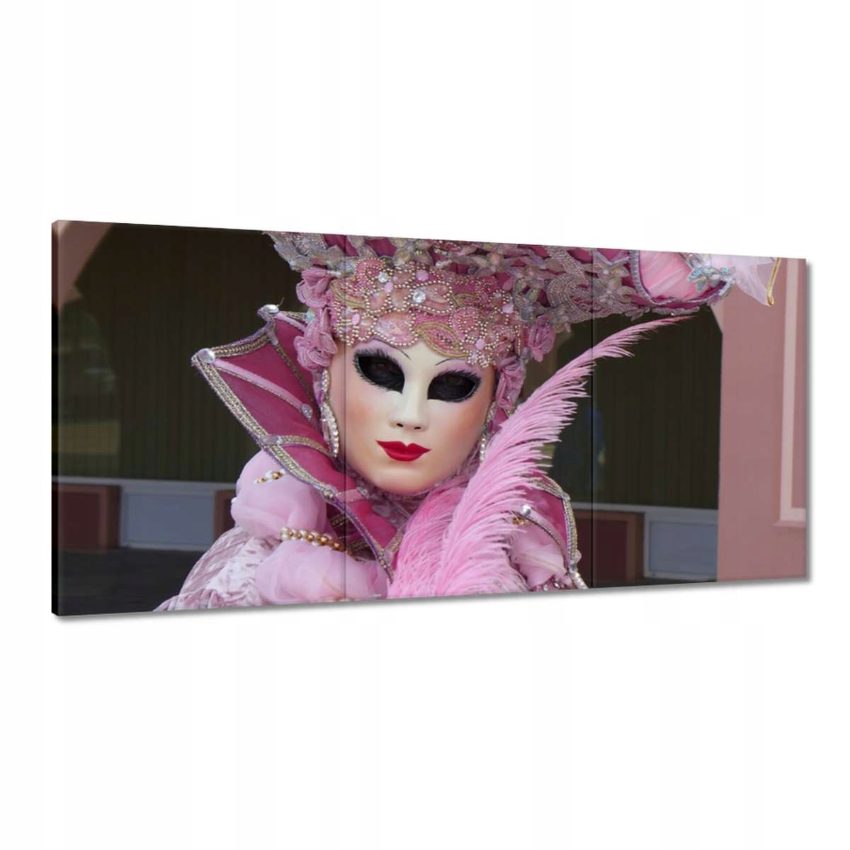 Obrazy 180x90 Ružová karnevalová maska