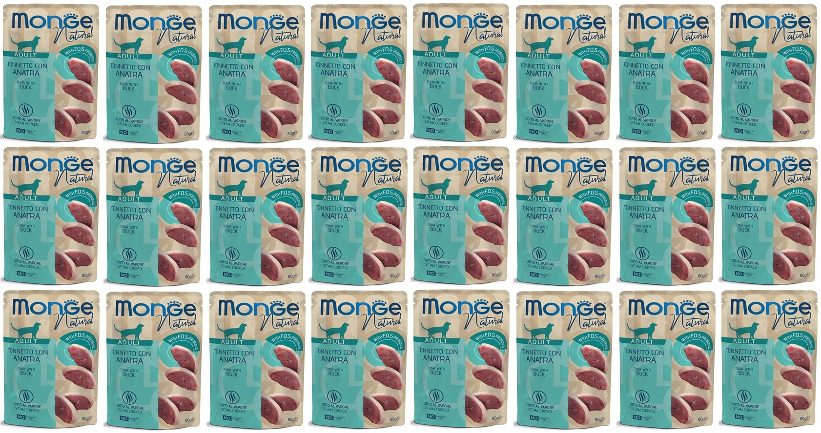Monge Buste – tuňák s kachnou v želé 24 x 80 g
