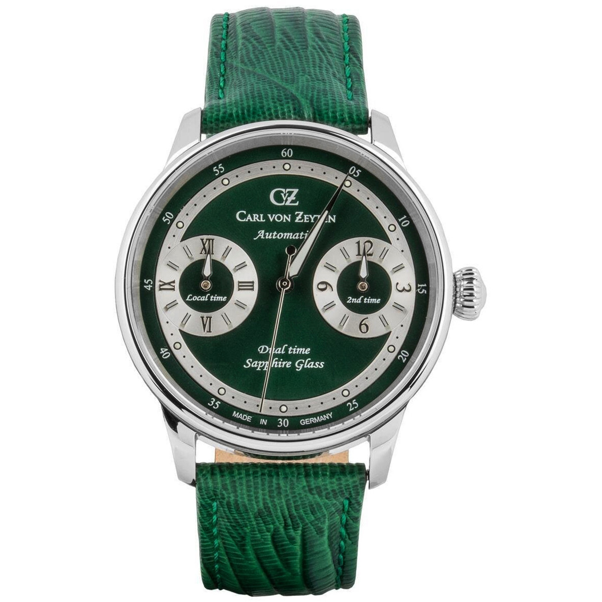 Pánské Hodinky Carl von Zeyten CVZ0086GRS, zelený pásek