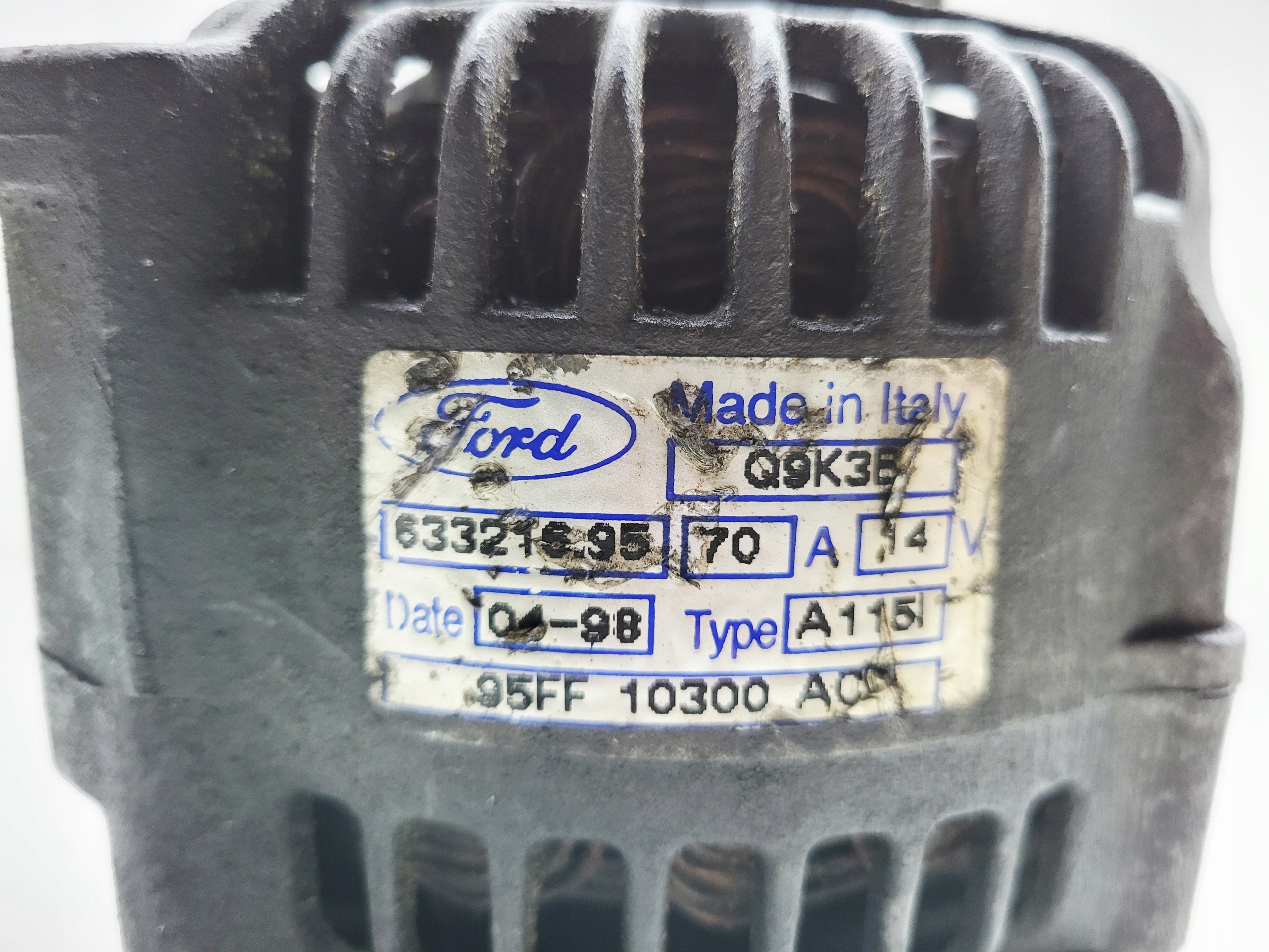alternatore Ford ESCORT 1.8 TD 95FF10300AC 70A
