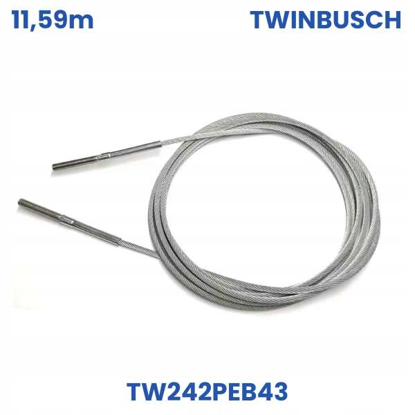 Náhradní Twin Busch: Ocelové zvedací lano 11,59 m pro TW242PEB43