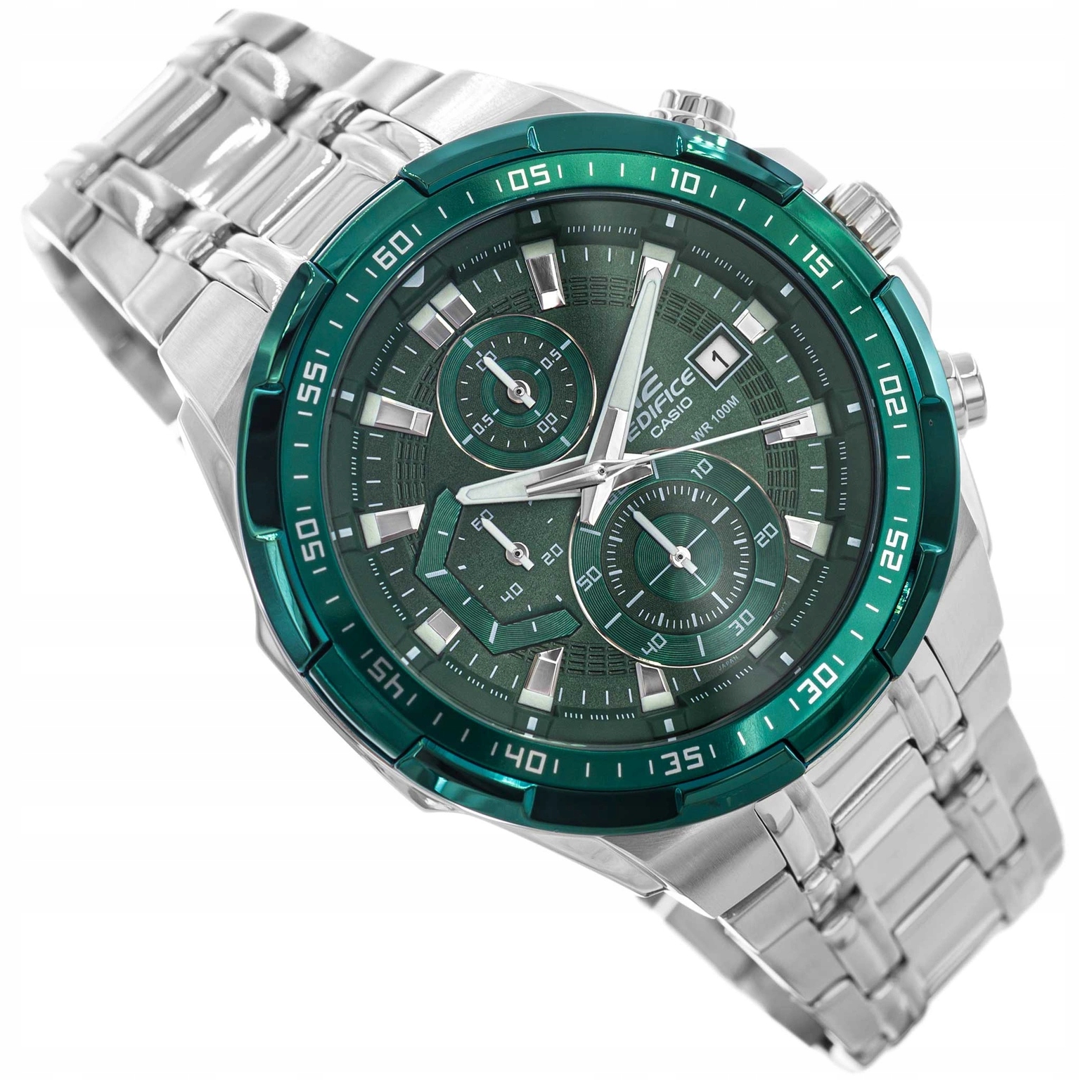 Pánské Hodinky Casio EFR-539DE-3AVUEF Stříbrné Na Náramku Chronograf 100 M