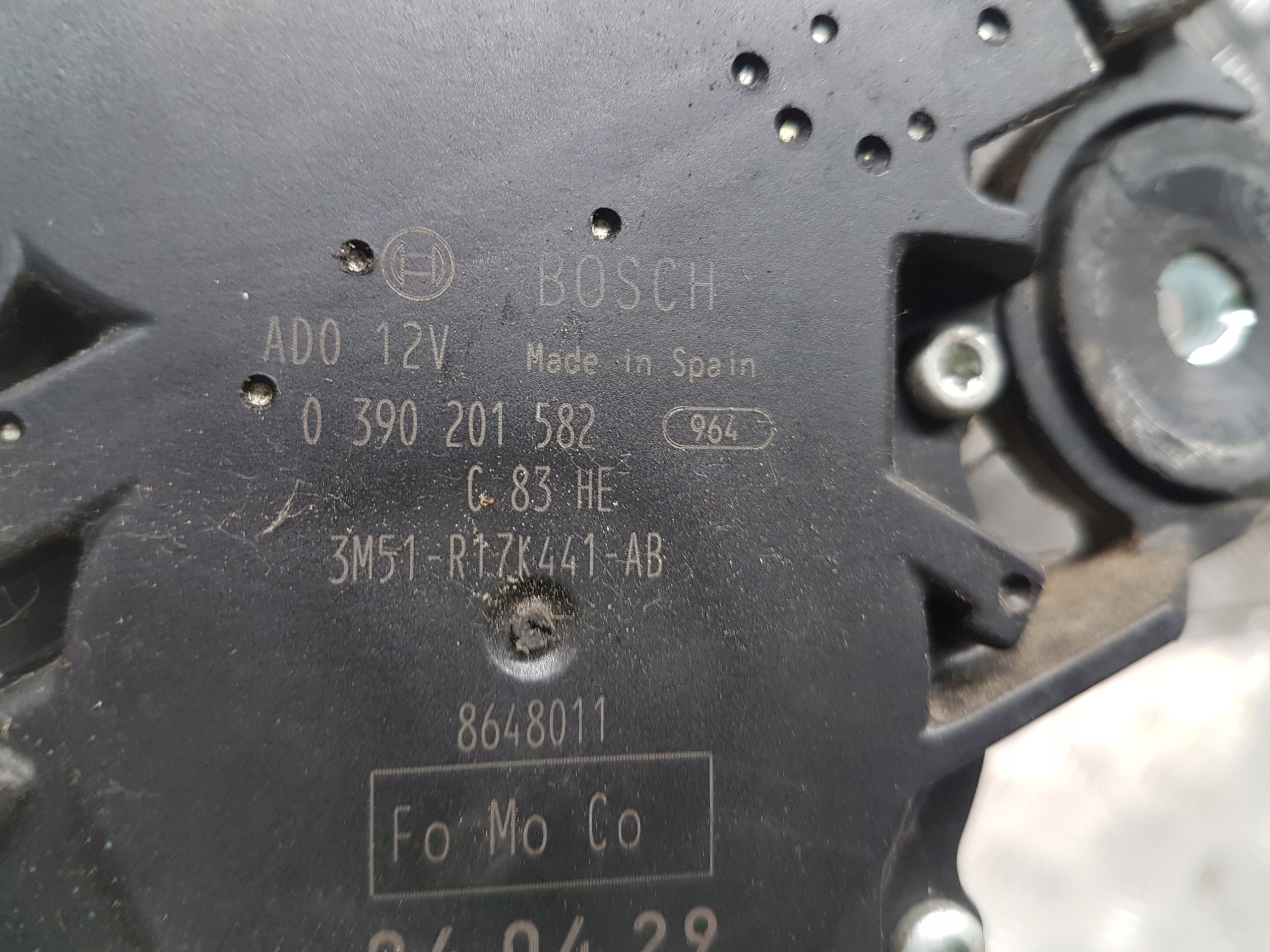 motor ablaktörlők hátsó FORD C-MAX