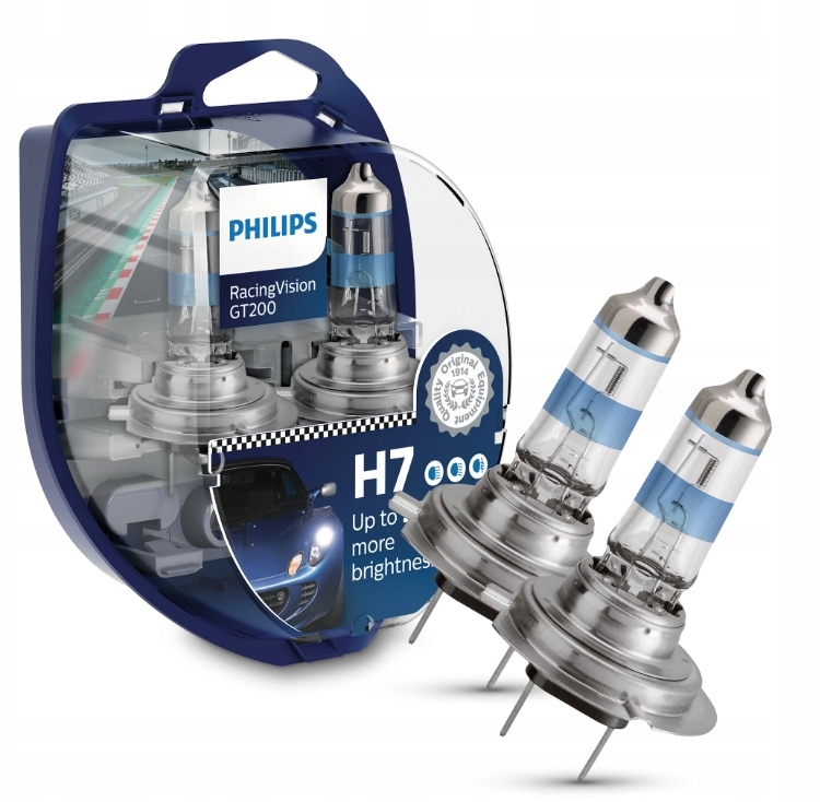 Żarówki Philips H7 12V 55W Racing Vision GT200 +200%