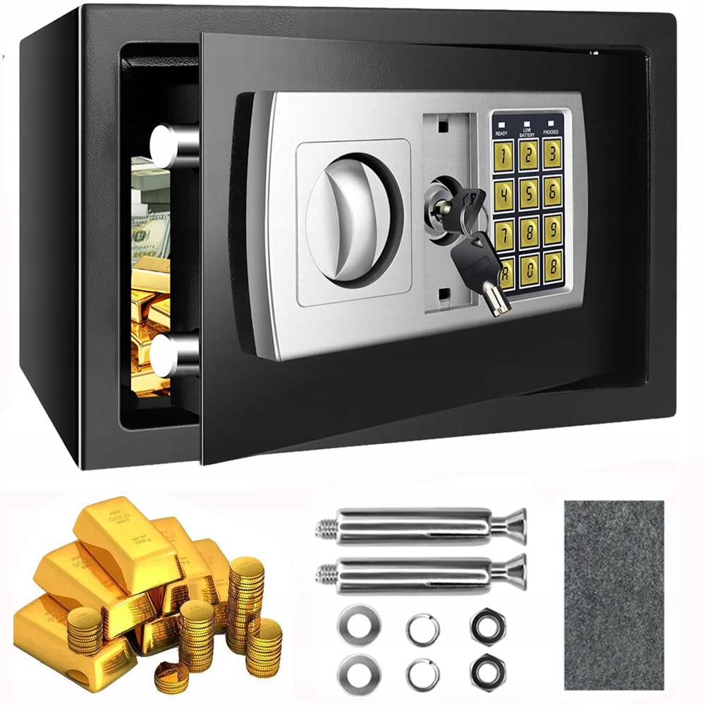 Mini Sejf Domowy Skrytka Kasetka 8.5L Trwały, Wodoodporny, Ognioodporny