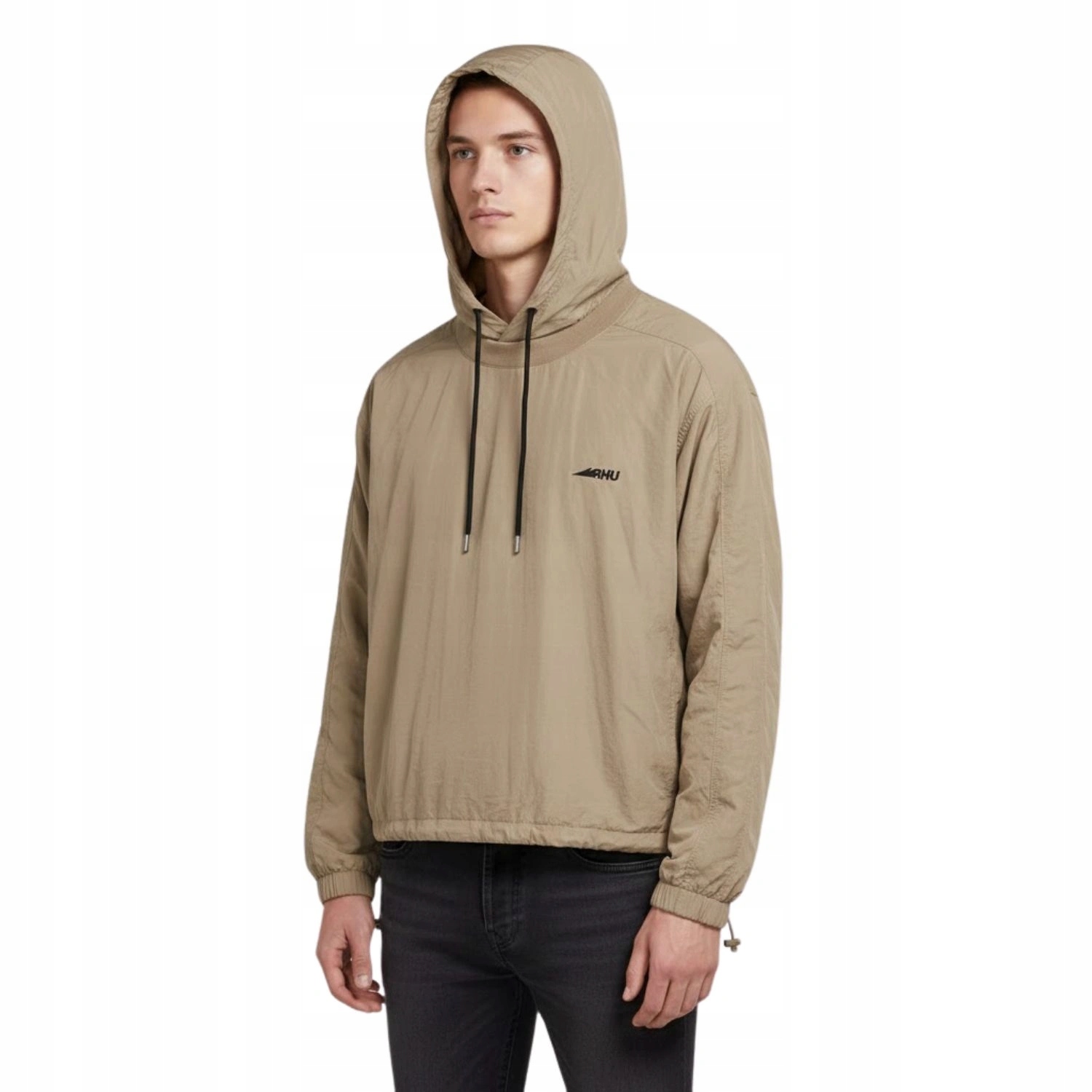 Pánská bunda Zara Rhuigi Rhu na zip s větrovkou s kapucí béžová vel. M