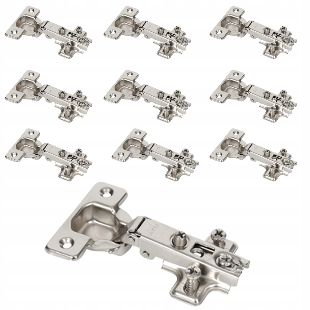 

10x Zawias Meblowy Puszkowy Nakładany H=0 Z Euro