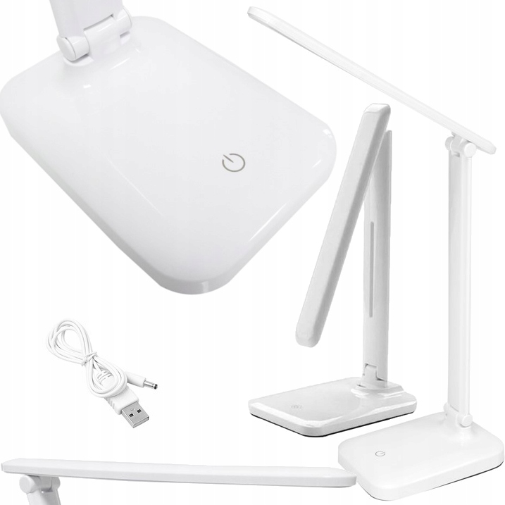 LAMPKA BIURKOWA SZKOLNA LED DOTYK NA BIURKO USB BARWA CIEPŁA ZIMNA 3 TRYBY