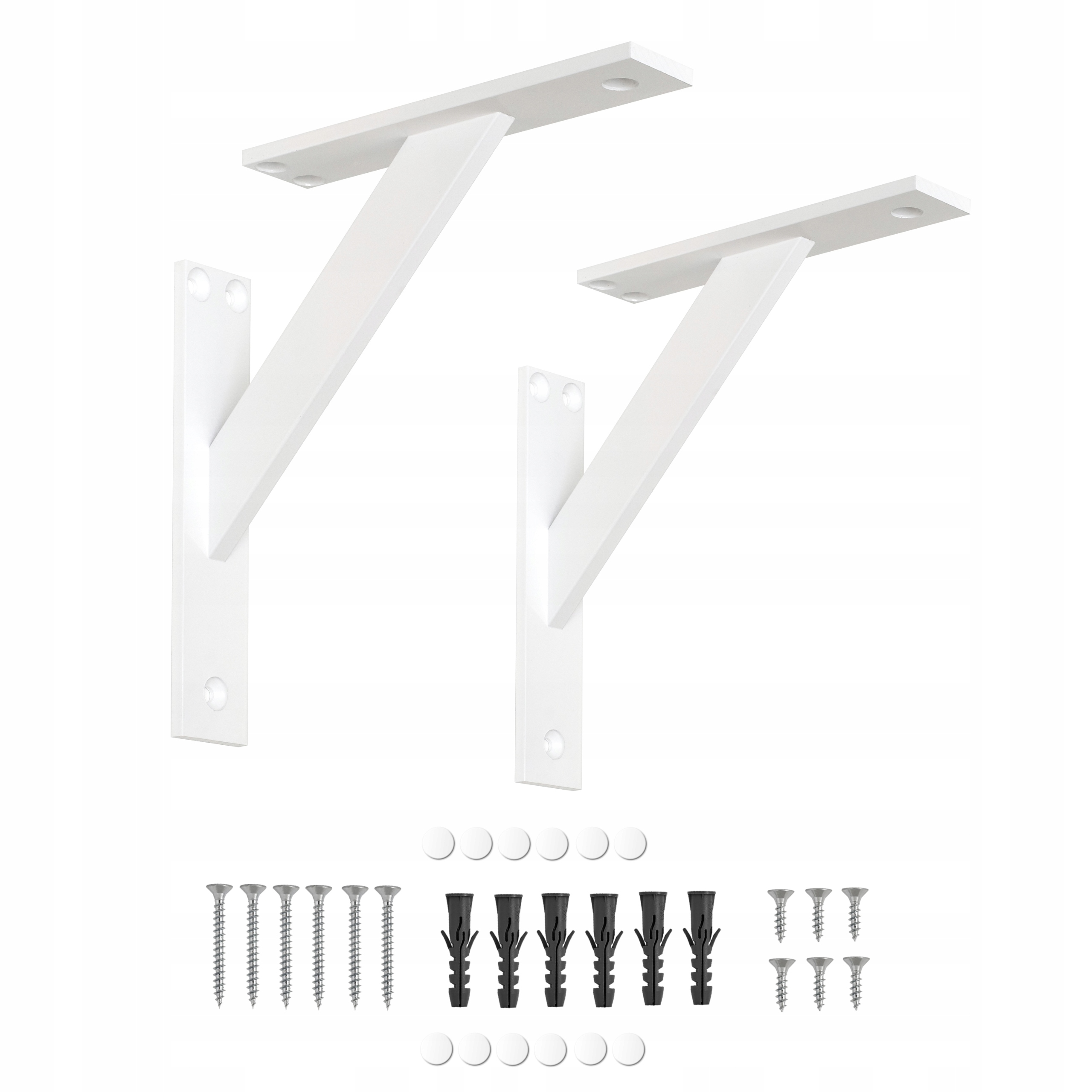 2 Ks Fest Konzole Na Polici Podpěra Pod Polici Držák Loft Bílá 180 mm