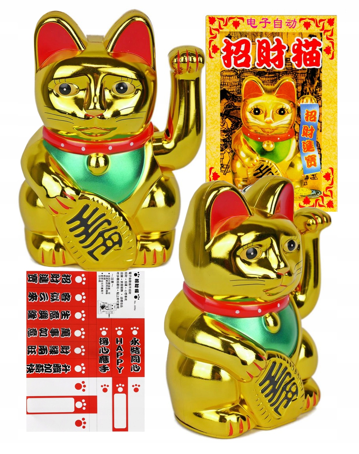 

Japoński Kot Szczęścia Maneki-neko Ruchoma Łapka