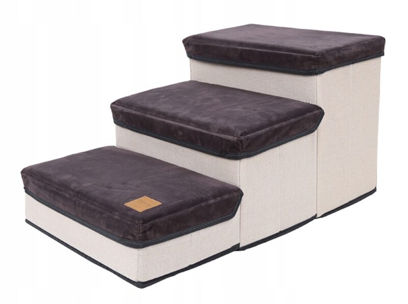 Levně Skládací Schody Pro Zvířata S Policemi