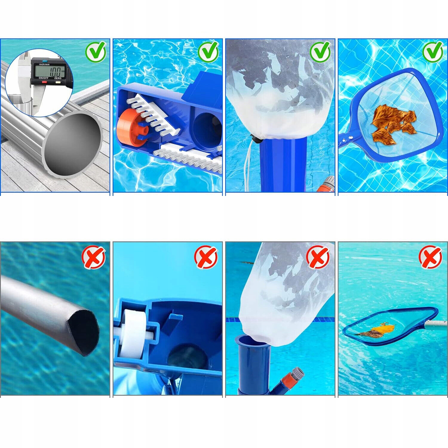 ZESTAW DO ODKURZACZA BASENOWEGO, PRZENOŚNY ODKURZACZ DO BASENU Z DYSZĄ Model Przenośny Basen Odkurzacz