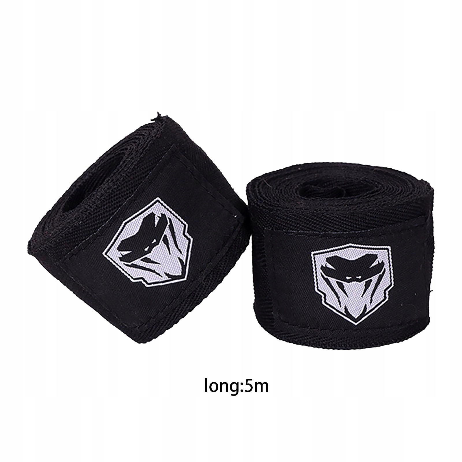 2Pcs Boxing Hand Wraps Adults Equipment 5M Kickboxing Hand Wraps black Płeć chłopiec