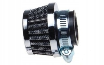 Filtr powietrza stożkowy 28 mm mały niski chrom